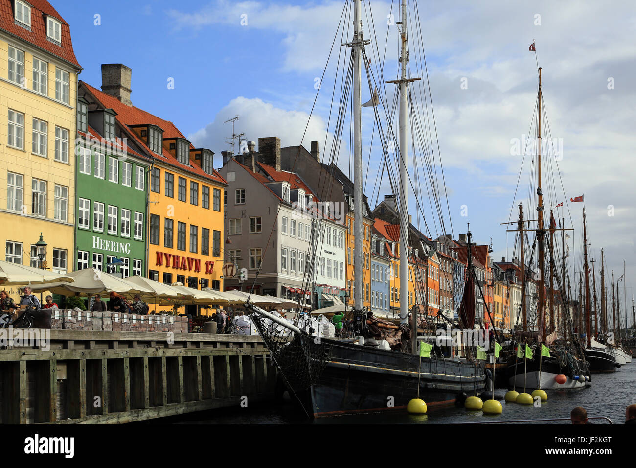 Copenhague, Nyhavn à Banque D'Images