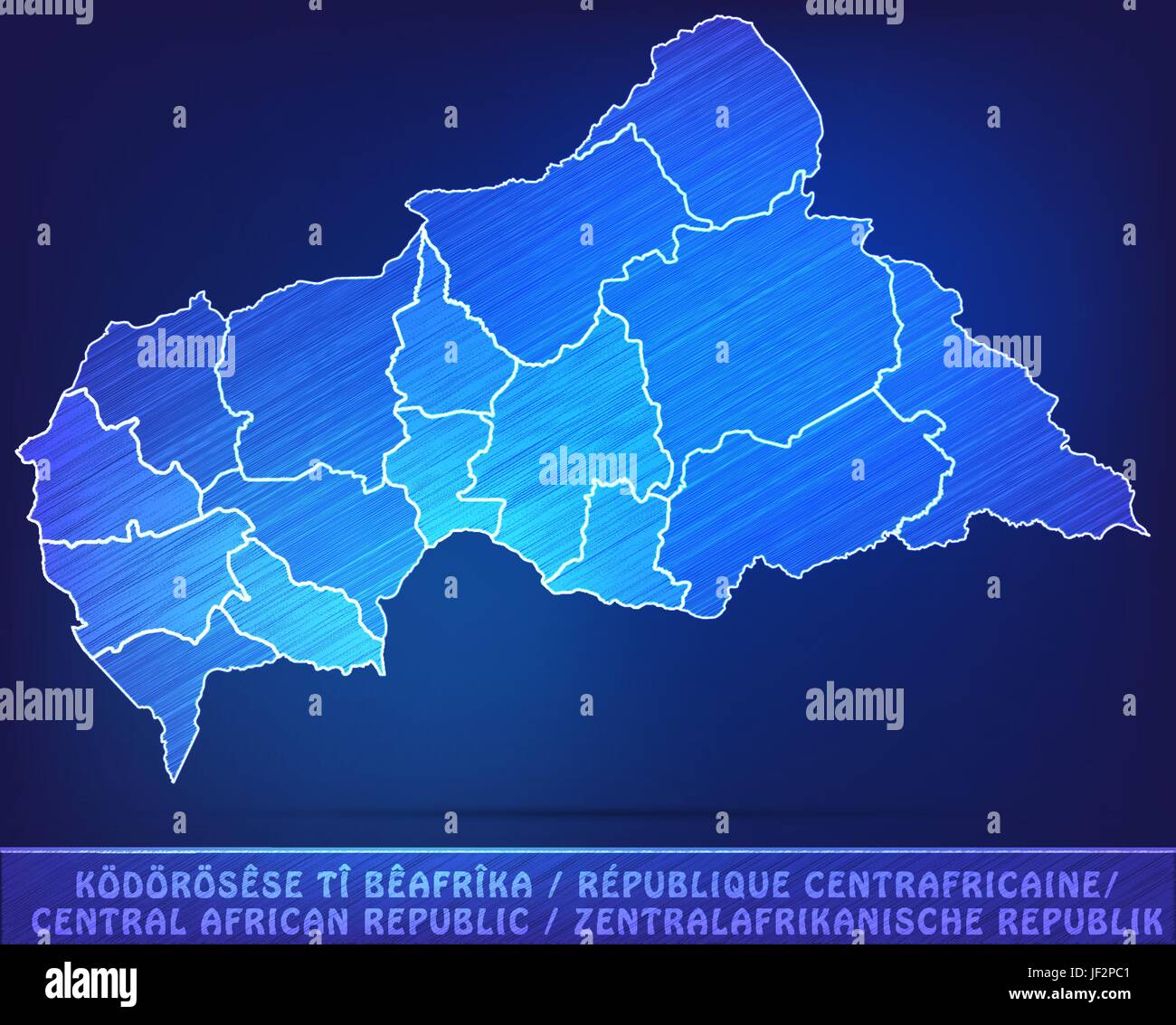 Plan de Central African Republic Illustration de Vecteur