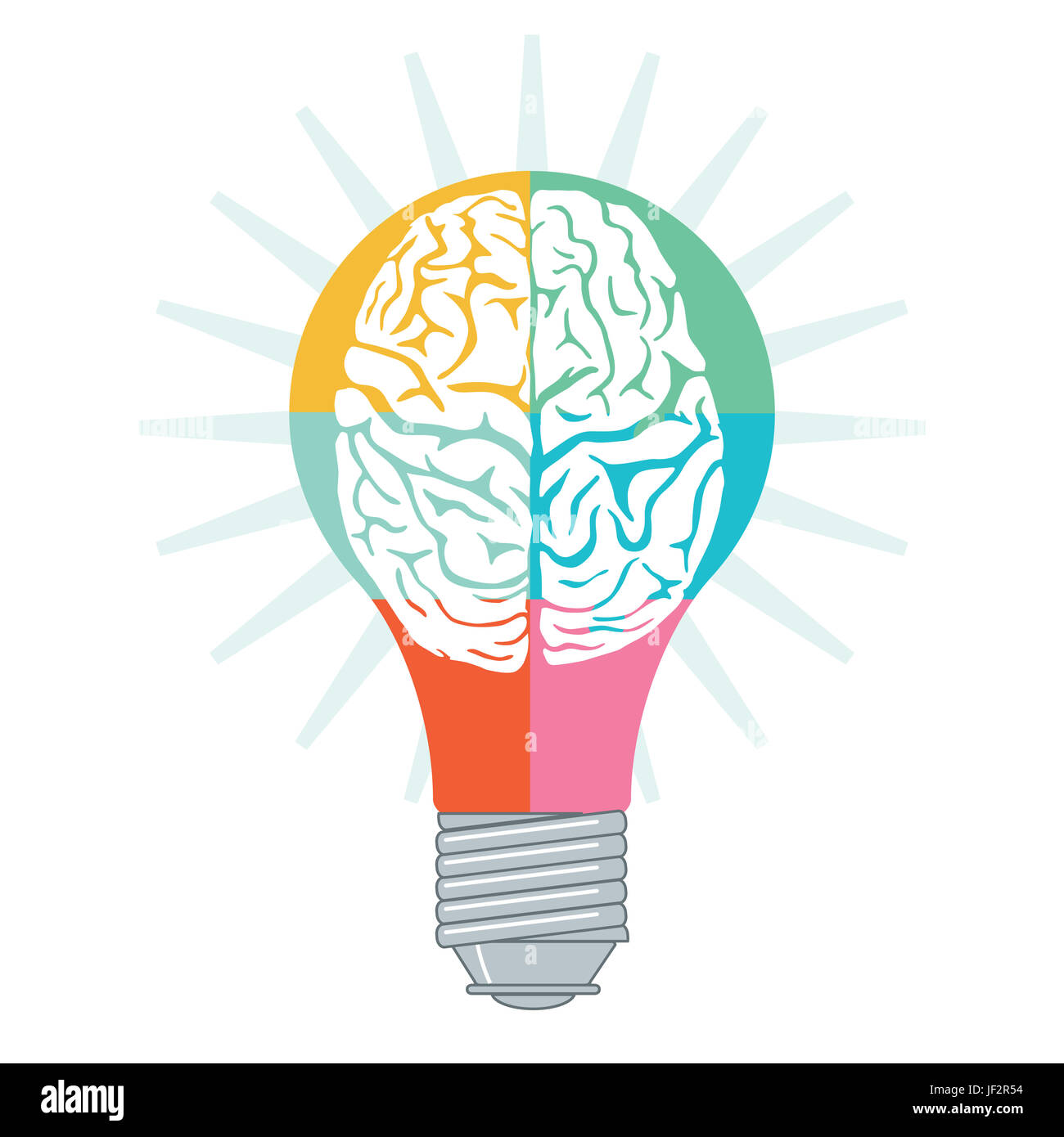 L'Illumination idée concept du cerveau Banque D'Images