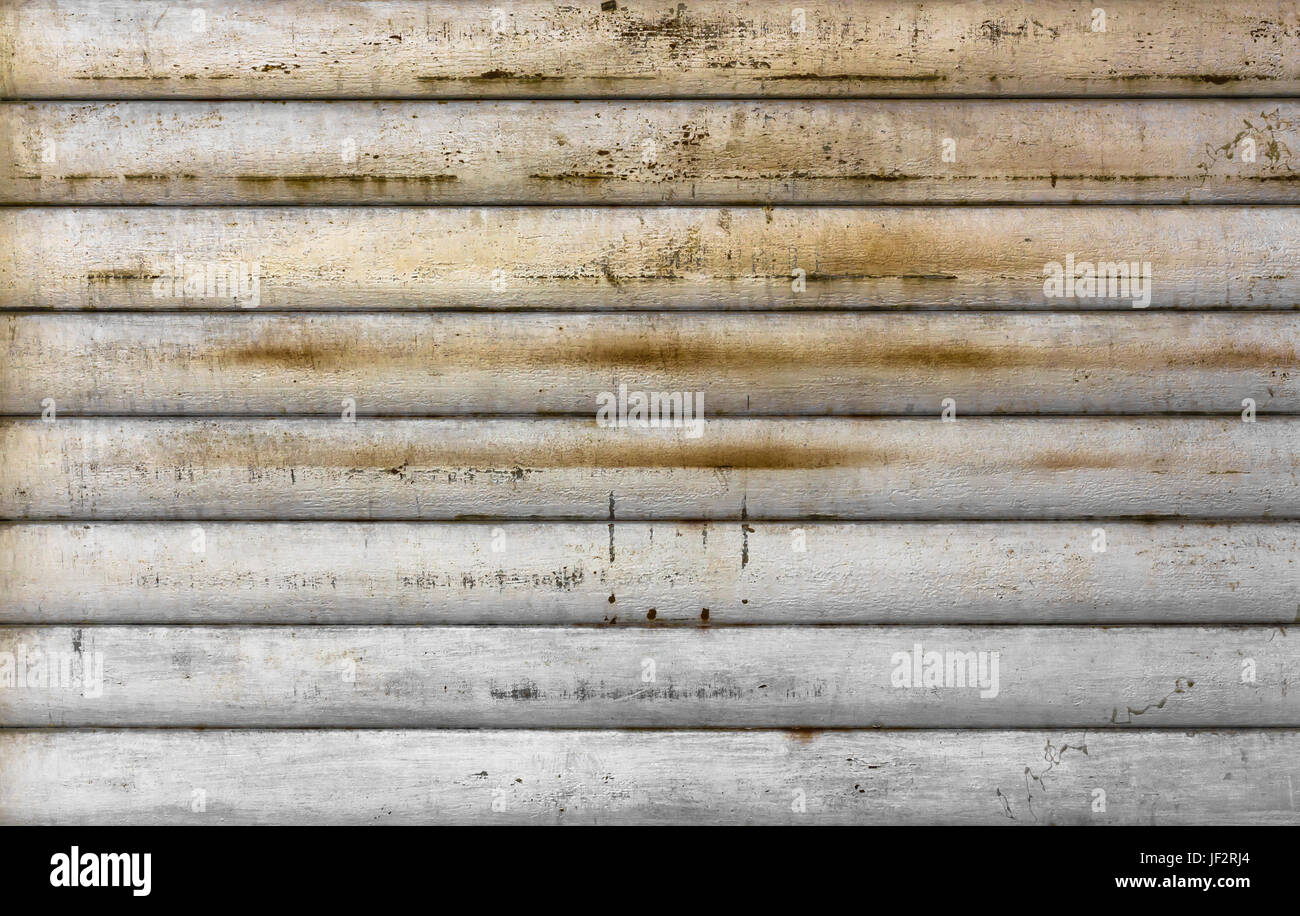 Porte de garage vieux rouillé Banque D'Images