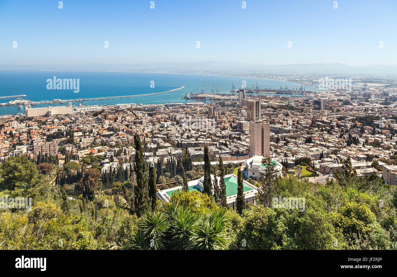 Voir d'Haïfa, Israël Banque D'Images