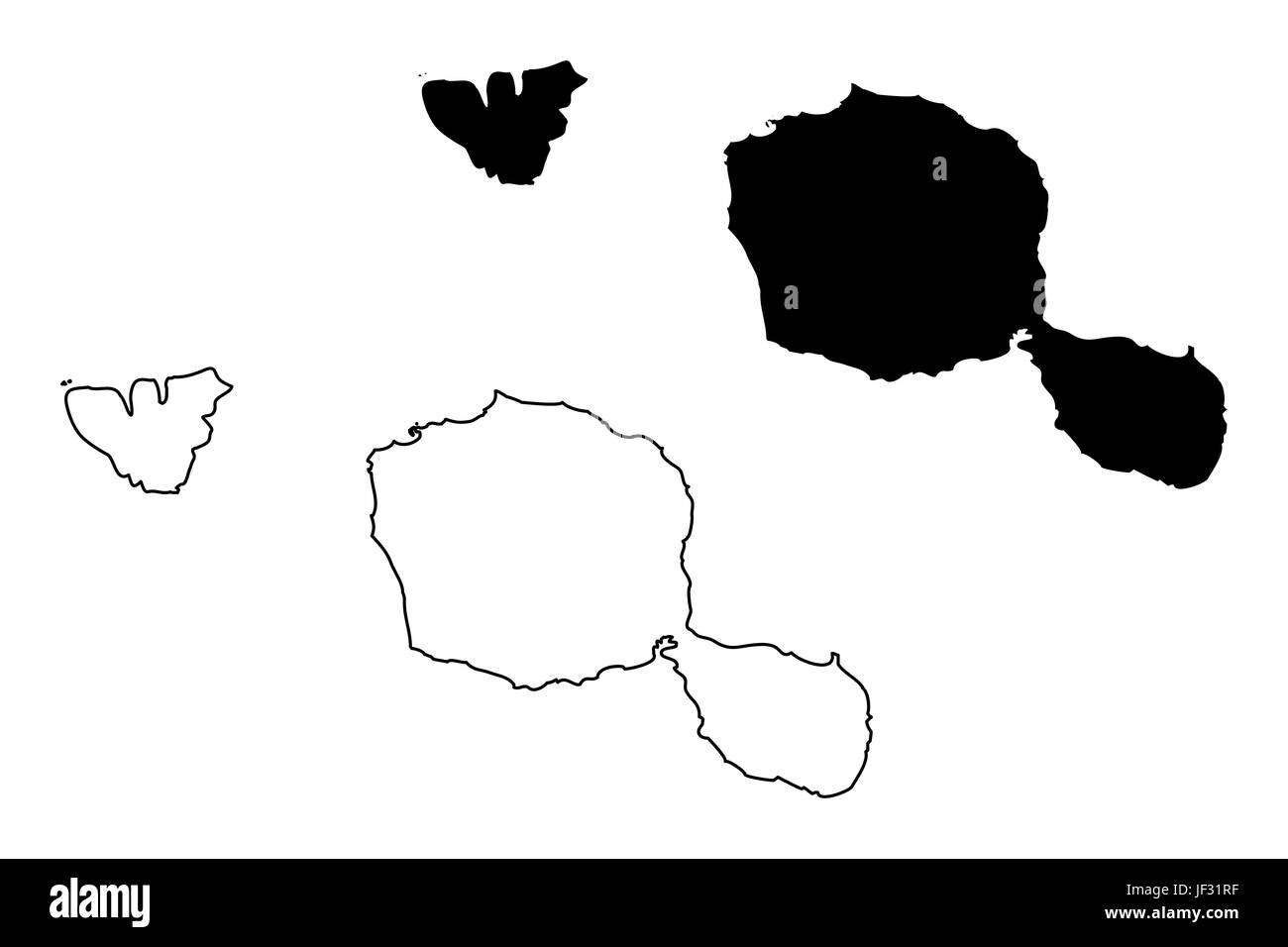 Carte de l'île de Tahiti, d'illustration vectorielle scribble sketch Tahiti Illustration de Vecteur