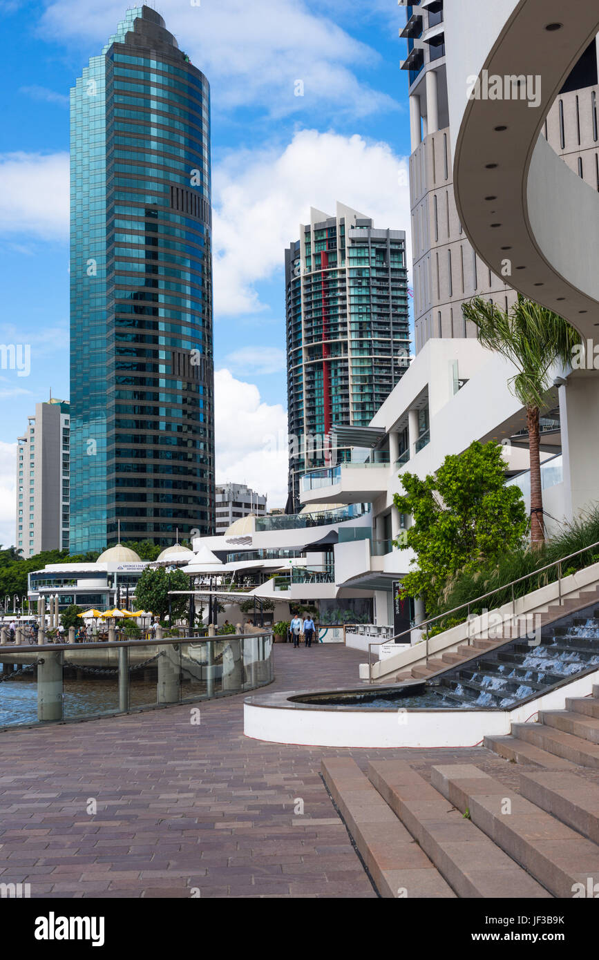 Promenade sur le fleuve de Brisbane. Le Queensland. L'Australie. Banque D'Images