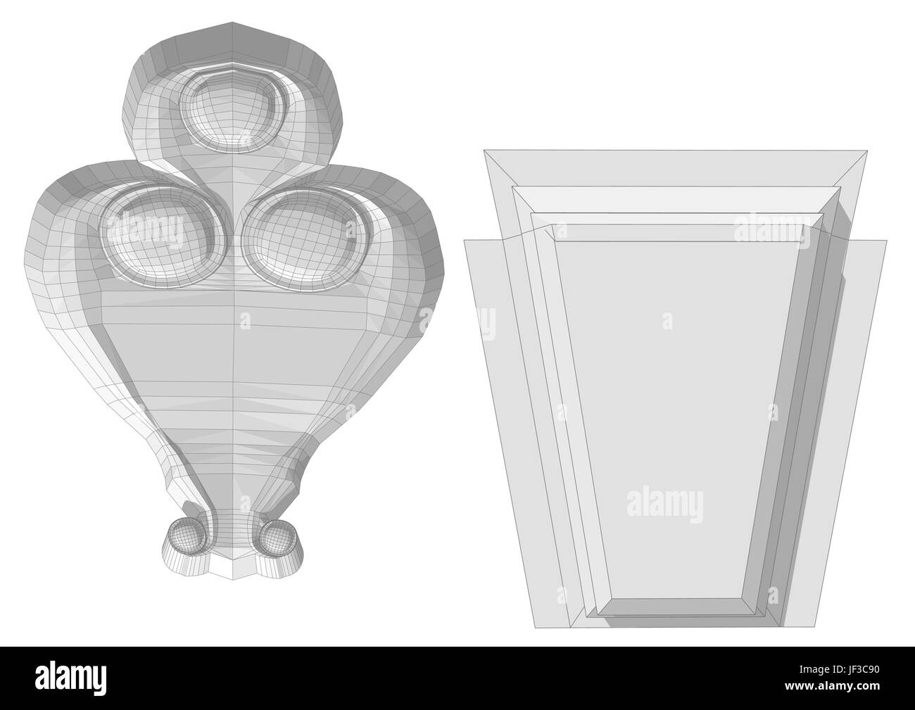 Pierre architecturale isolé sur fond blanc Illustration de Vecteur