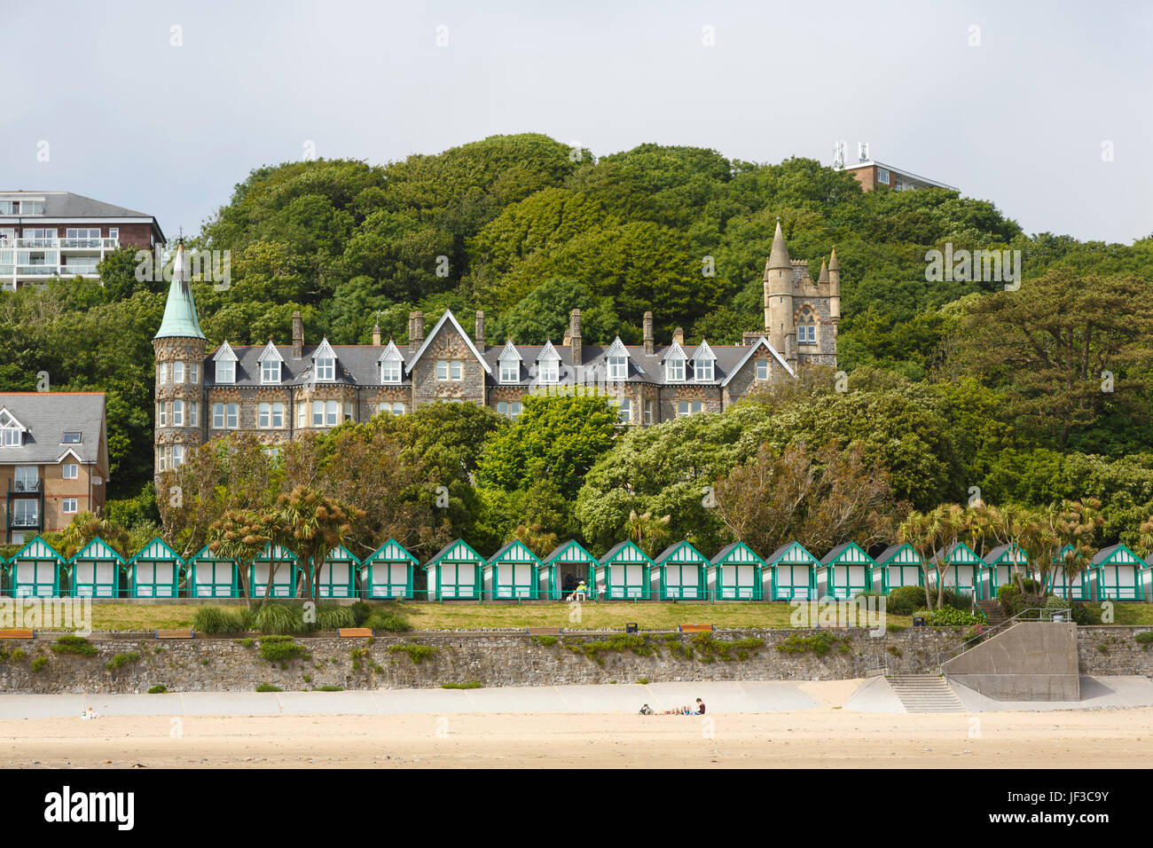 Langland Bay, une petite station balnéaire près de Swansea, Glamorgan, Pays de Galles du Sud Banque D'Images