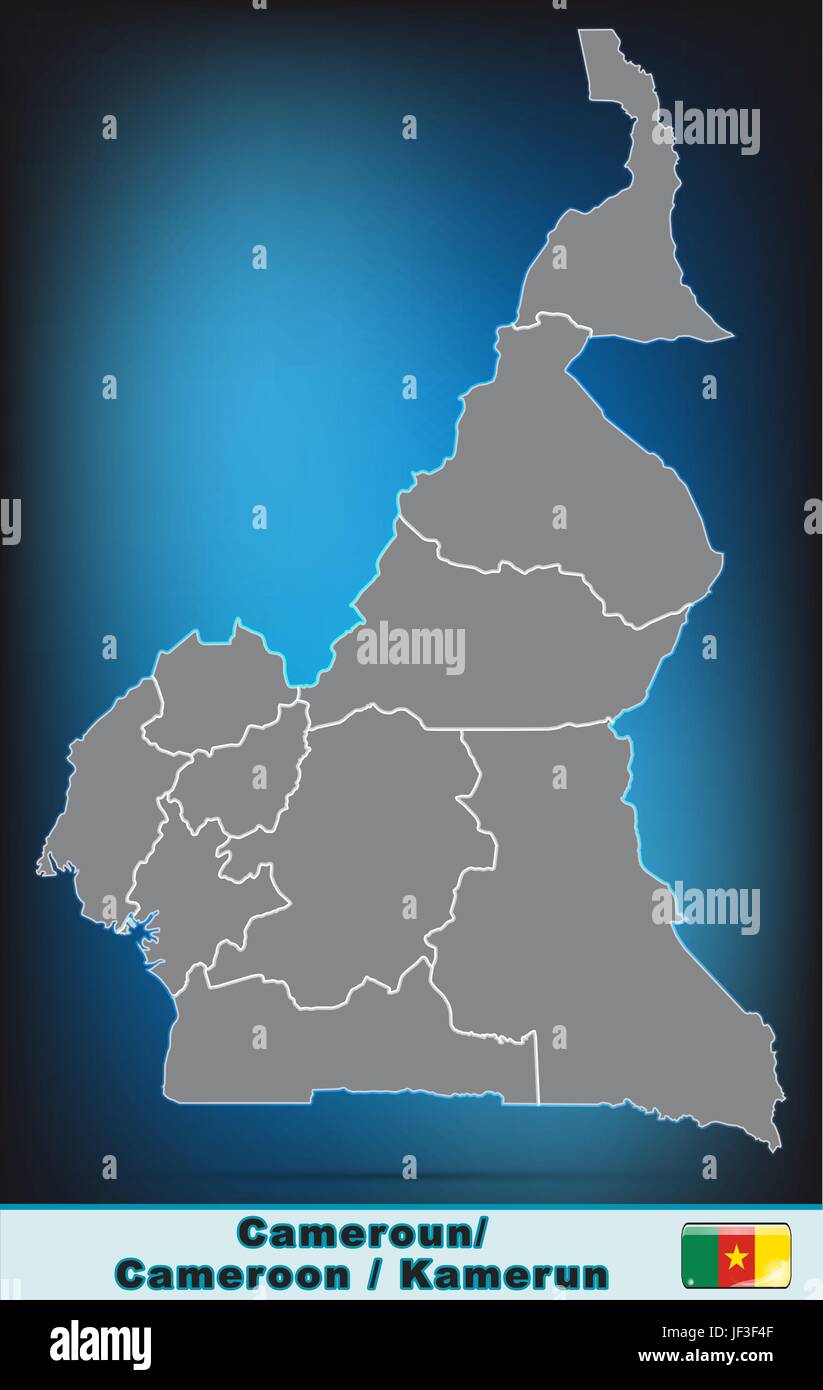carte du Cameroun Illustration de Vecteur