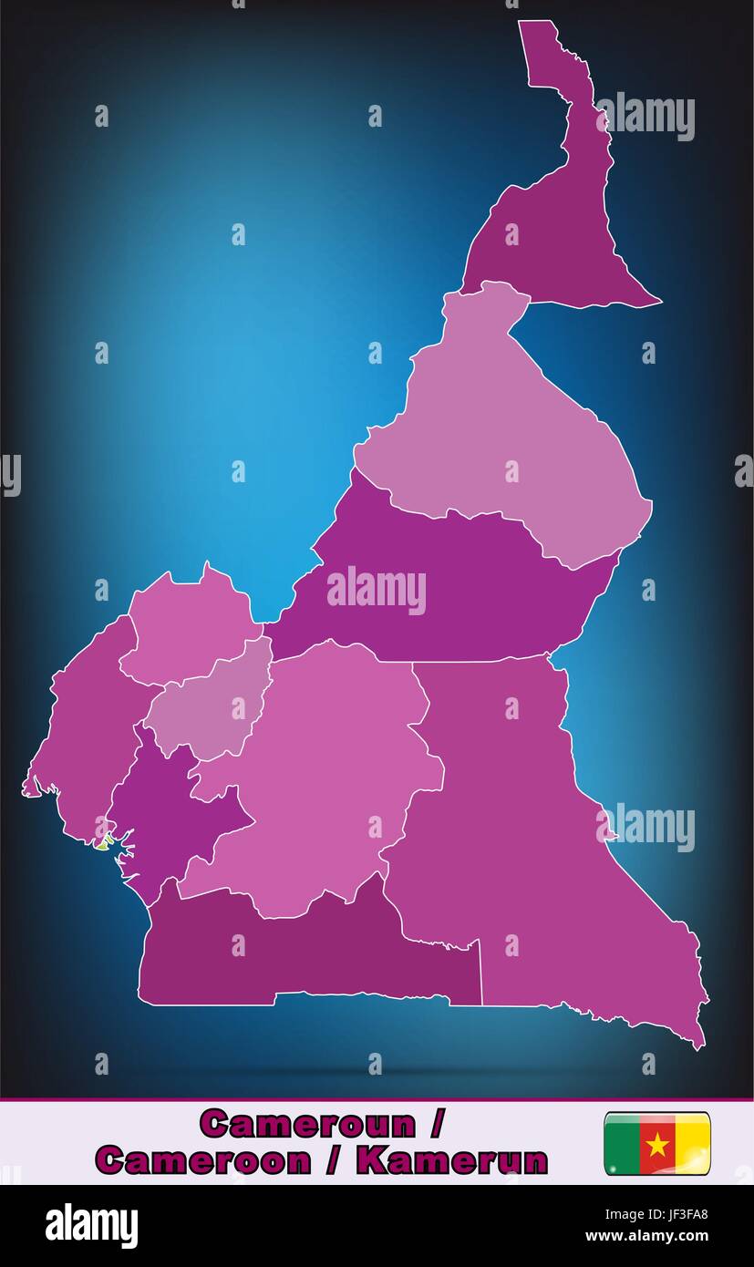 carte du Cameroun Illustration de Vecteur