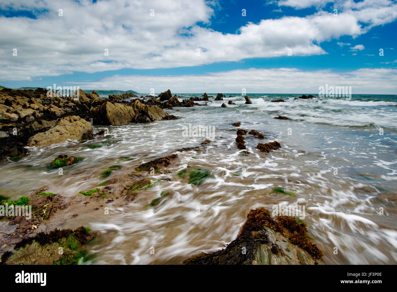 Plage de Whitsand Bay Finnygook dans, SE Cornwall. Banque D'Images