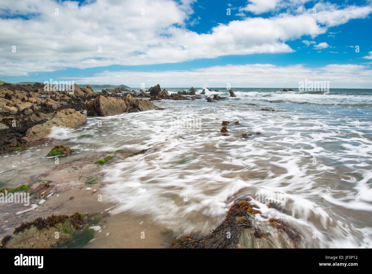 Plage de Whitsand Bay Finnygook dans, SE Cornwall. Banque D'Images