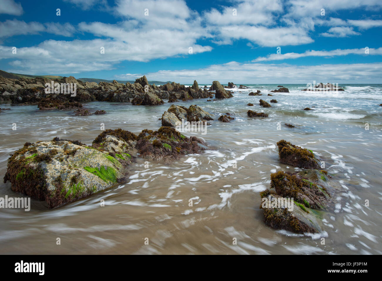 Plage de Whitsand Bay Finnygook dans, SE Cornwall. Banque D'Images