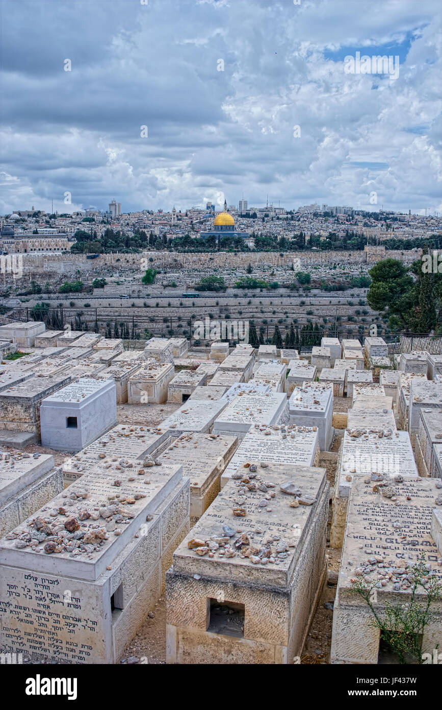 Vue de la vieille ville de Jérusalem. Israël Banque D'Images