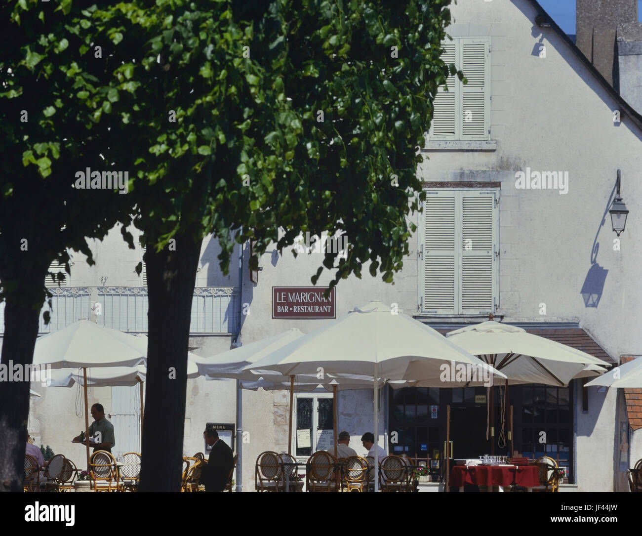 Le Marignan bar et restaurant, Blois, Loire, France Banque D'Images