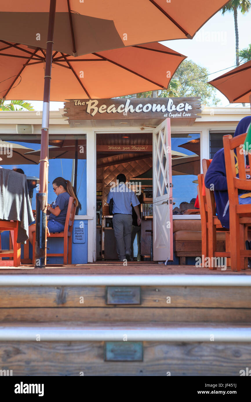 Entrée du restaurant Beachcomber à Crystal Cove State Park California USA Banque D'Images