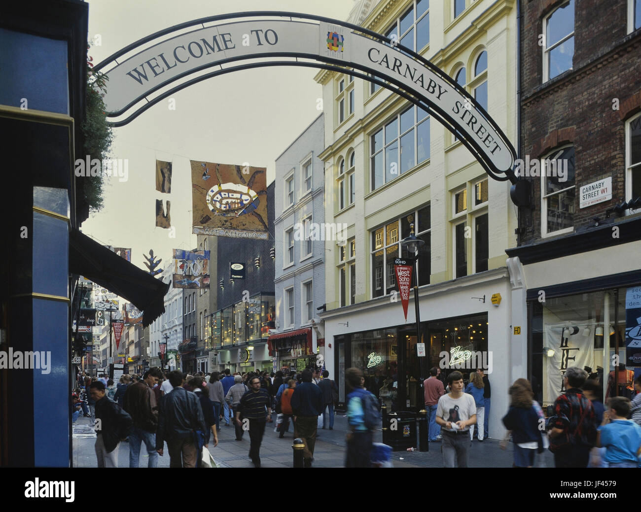 Carnaby Street. Londres. L'Angleterre. UK. 1990 Banque D'Images