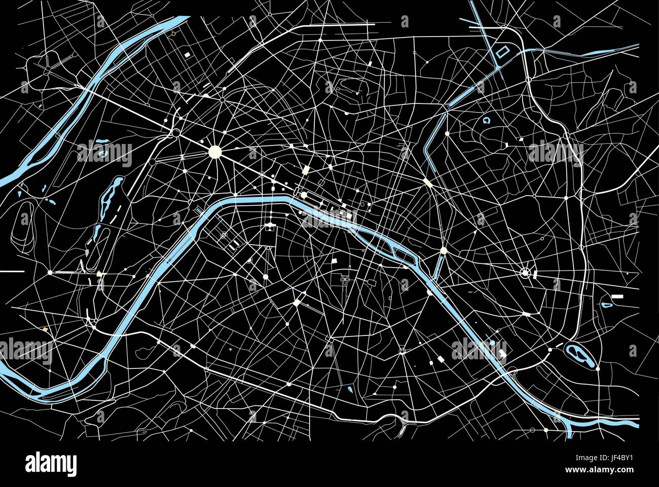 Ville, Ville, France, seine, le centre-ville, route, carte, atlas, carte du monde, Illustration de Vecteur