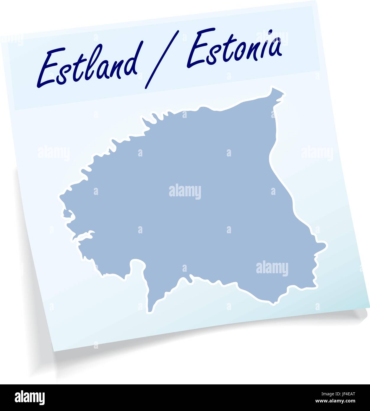 L'Estonie comme un bloc-notes Illustration de Vecteur