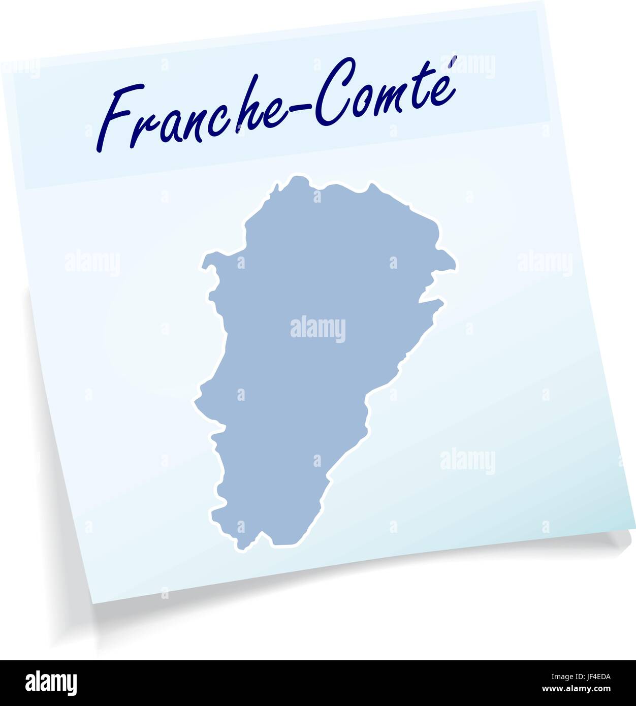 Franche-comte que le bloc-notes Illustration de Vecteur