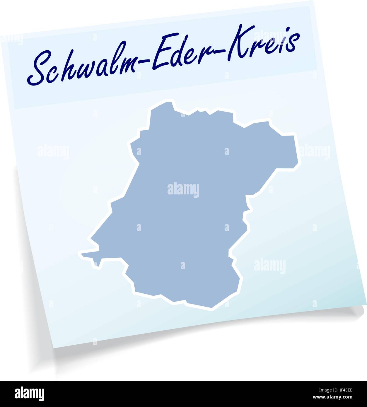 Schwalm-eder cercle comme un bloc-notes Illustration de Vecteur