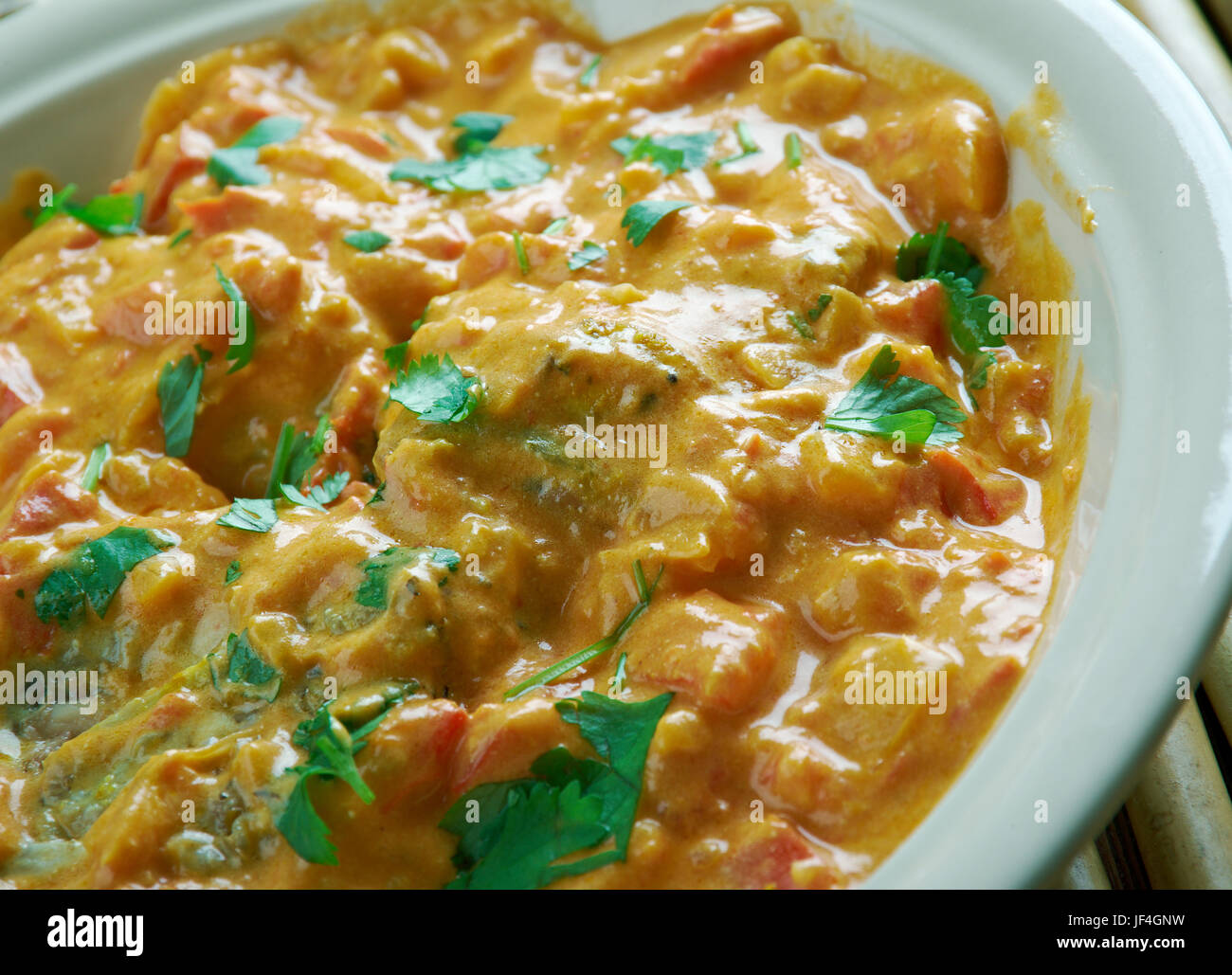 Poulet dans un style indien Banque D'Images