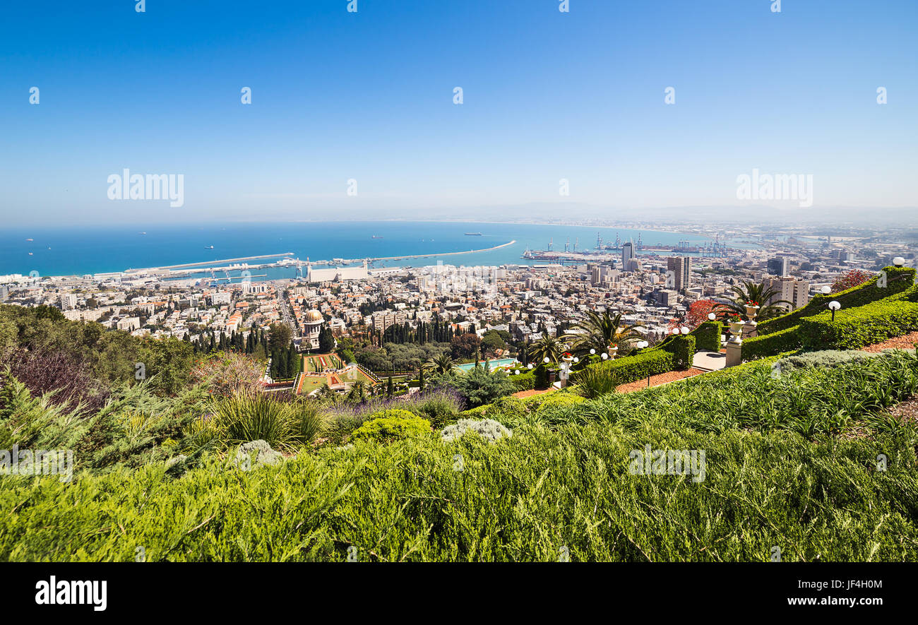 Voir d'Haïfa, Israël Banque D'Images