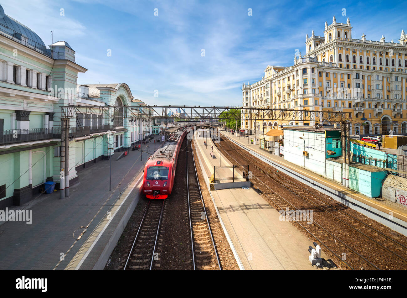 La gare Belorussky. Moscou Banque D'Images