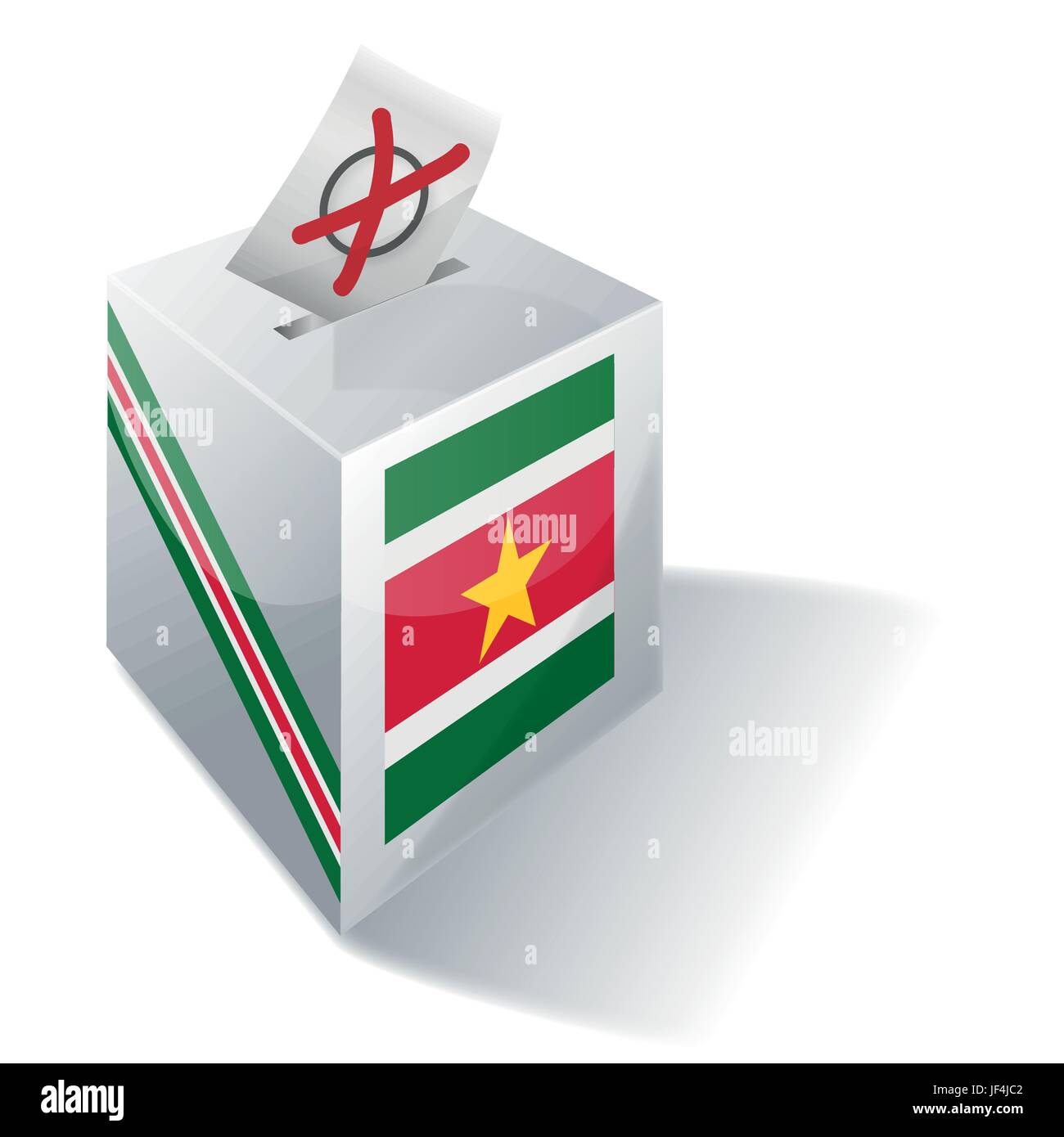 Nord, vote, vote, le Suriname, le vote des absents, amazon, fort, social, croix, Illustration de Vecteur