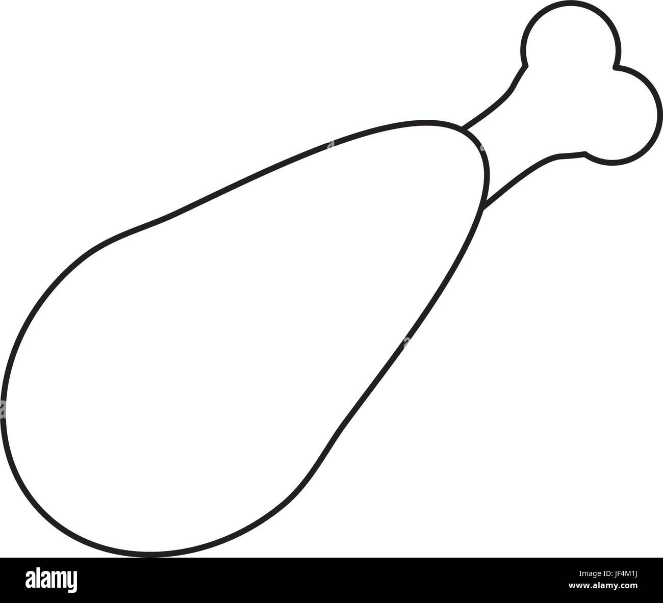 La cuisse de poulet Illustration de Vecteur