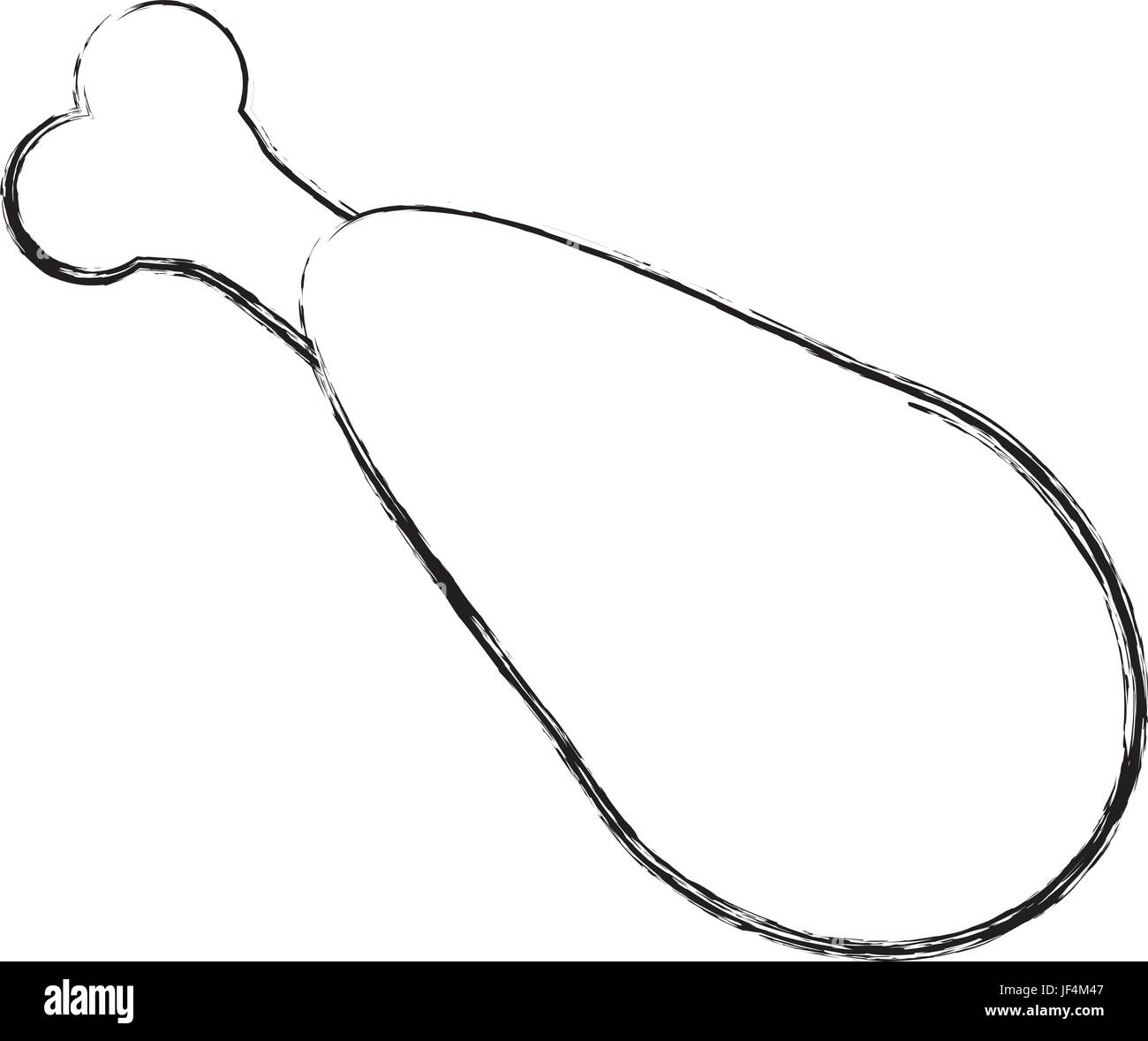 La cuisse de poulet Illustration de Vecteur