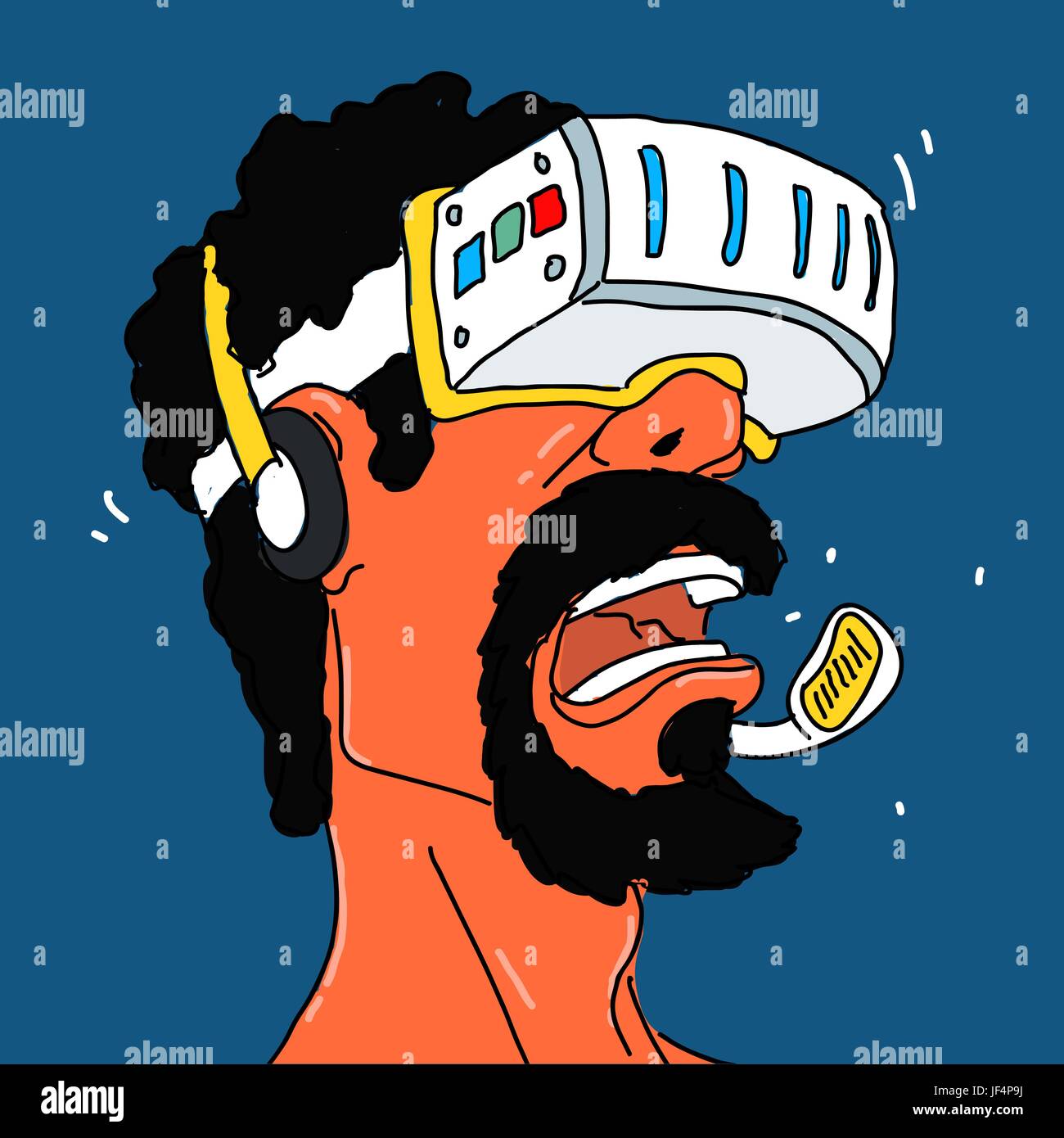 Casque de Réalité Virtuelle Vector Illustration Illustration de Vecteur