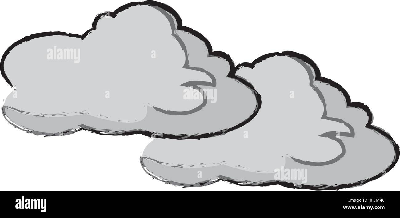 Nuage ciel climat espace dessin Illustration de Vecteur