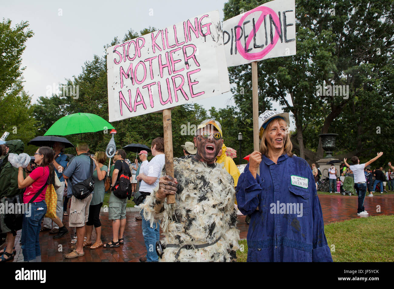 03 septembre 2011 : Des activistes protestent contre Keystone XL pipeline (sables bitumineux, la protestation) - Washington, DC USA Banque D'Images