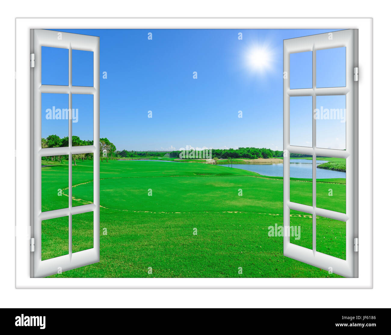 Vue sur l'étang Banque D'Images