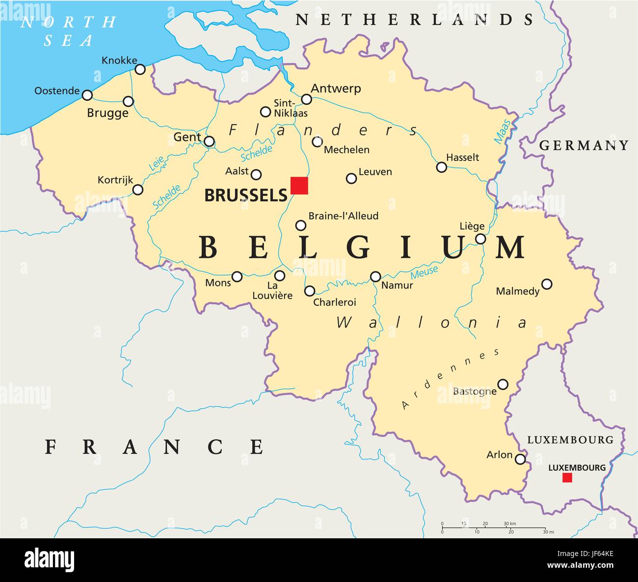 Belgique Bruxelles Benelux Anvers Carte Atlas Carte Du