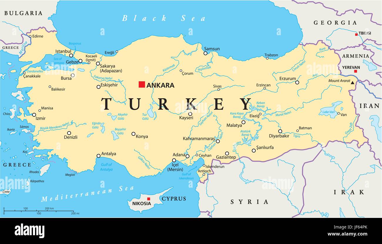 La Turquie, Istanbul, carte, atlas, carte du monde, politique, Turquie,  Istanbul Image Vectorielle Stock - Alamy