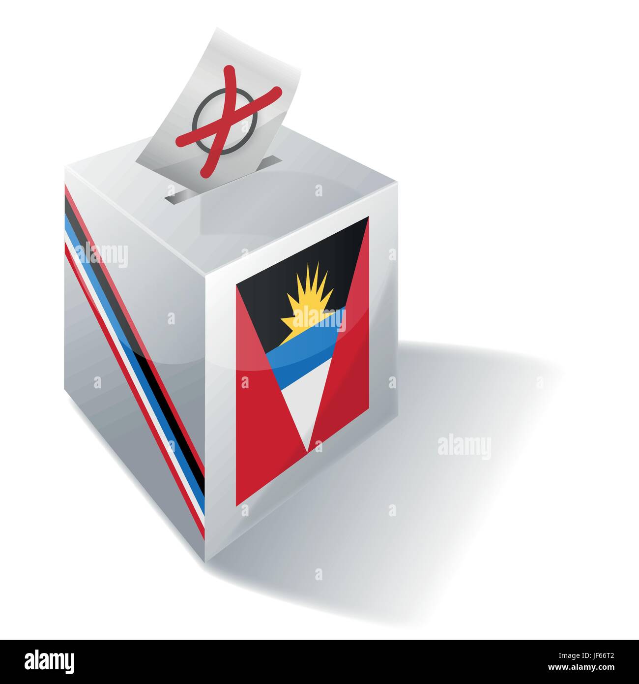 Boîte de sélection Antigua-et-Barbuda Illustration de Vecteur
