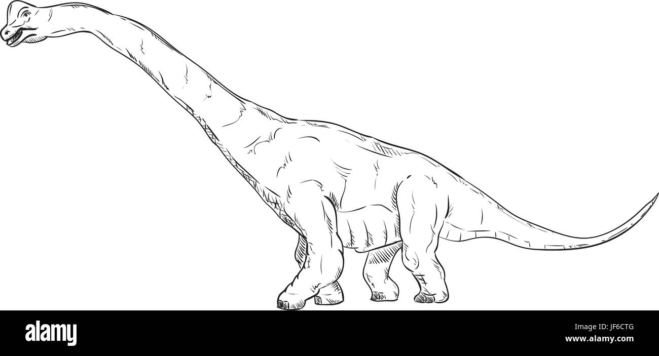 Isolée, couleur, illustration, peinture, dinosaure, dessiner, vector, danger, big, Illustration de Vecteur