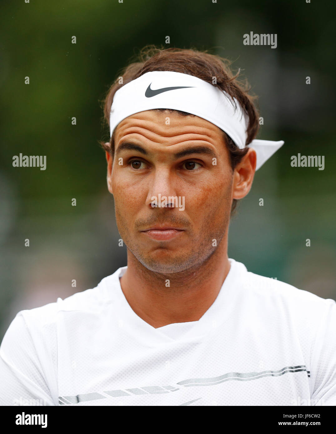 Rafael Nadal l'Espagne au cours d'un match de tennis à Londres exposition Juin 2017 Banque D'Images