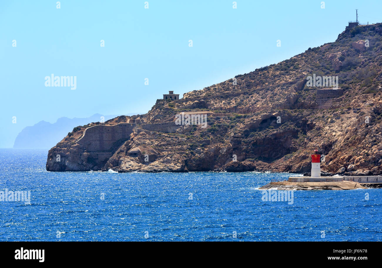 L'été de la côte de Carthagène (Costa Blanca, Espagne). Banque D'Images