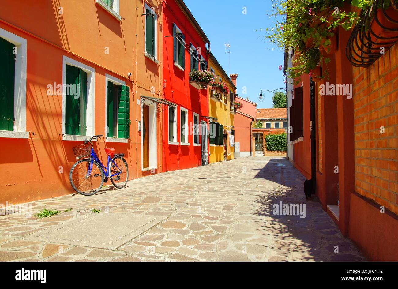 L'île Burano à Venise Banque D'Images