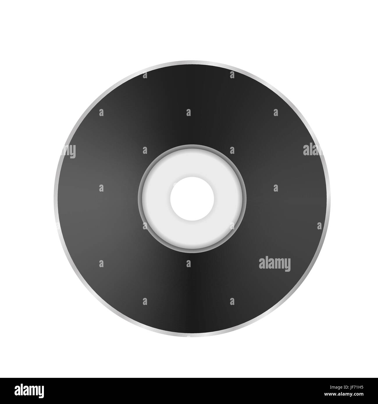 Disque Compact noir. L'icône de CD. Symbole DVD isolé sur fond blanc Illustration de Vecteur