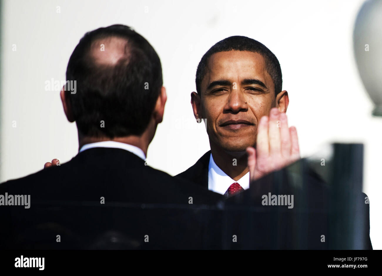 Le président Barack Obama prête le serment d'office à Washington, d.c., jan. 20, 2009. Banque D'Images
