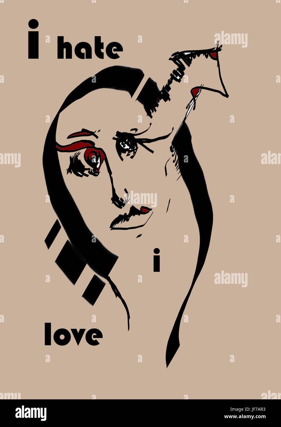 Je Deteste L Amour Photo Stock Alamy