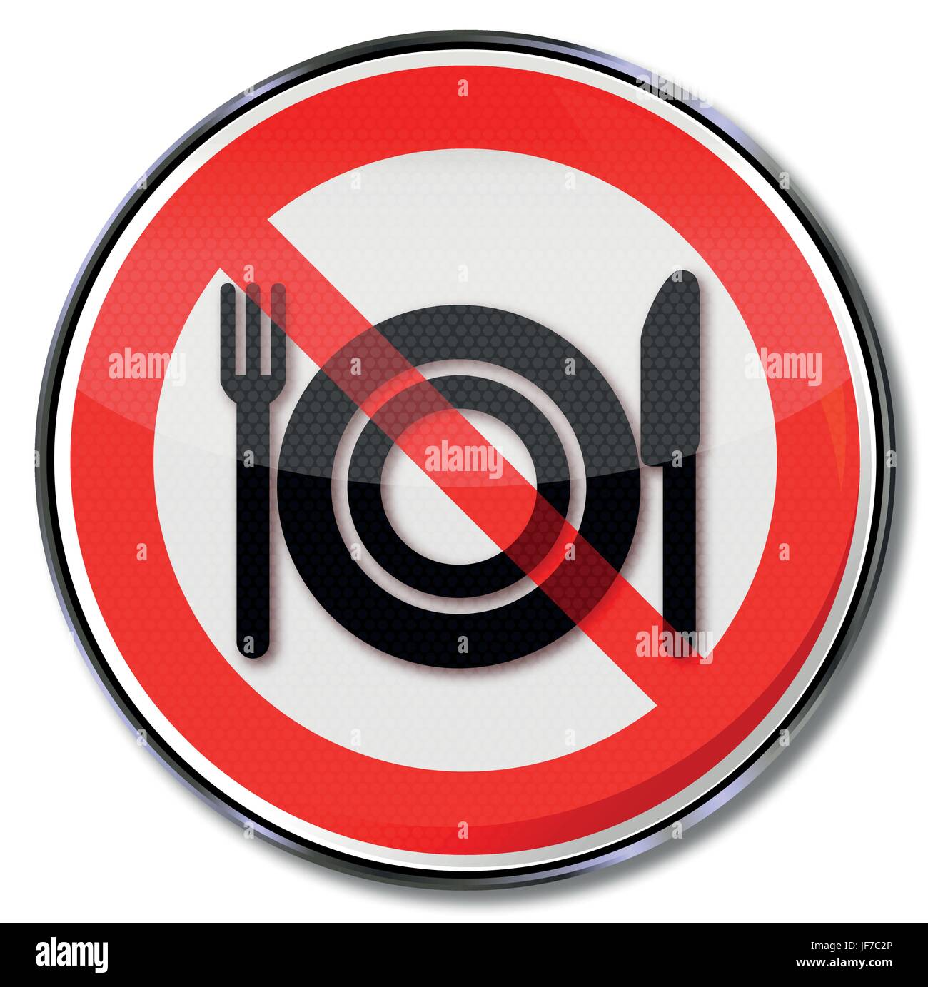 Interdiction de signer pour l'alimentation en milieu de travail Illustration de Vecteur