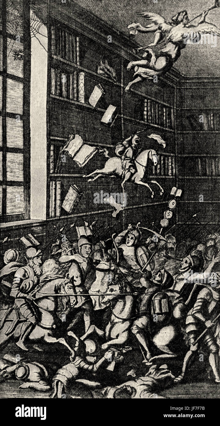 "Bataille des livres" par Jonathan Swift, (1769 edition) satiriste anglo-irlandais, essayiste, auteur, poète, pamphlétaire politique. Clerc : le 30 novembre 1667 - 19 octobre 1745. Banque D'Images