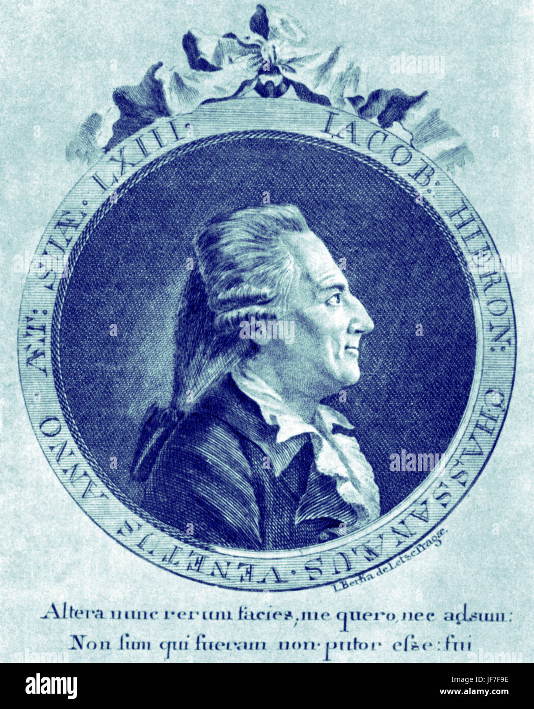 Giacomo Casanova - portrait de profil. Aventurier et écrivain italien, 2 avril 1725 - 4 juin 1798. Influencé le sextet de Don Giovanni, l'Acte II, de Wolfgang Amadeus Mozart Banque D'Images