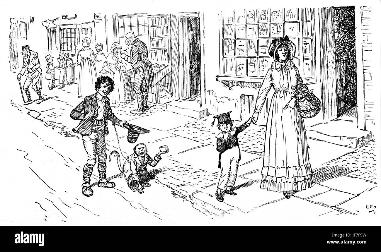 'Peu de Charles Darwin commence à envisager' par George Morrow à partir de son livre "Plus". GM : dessinateur et illustrateur de livres irlandaises, 5 septembre 1869 - 18 janvier 1955. Impossible de retracer estate. Banque D'Images