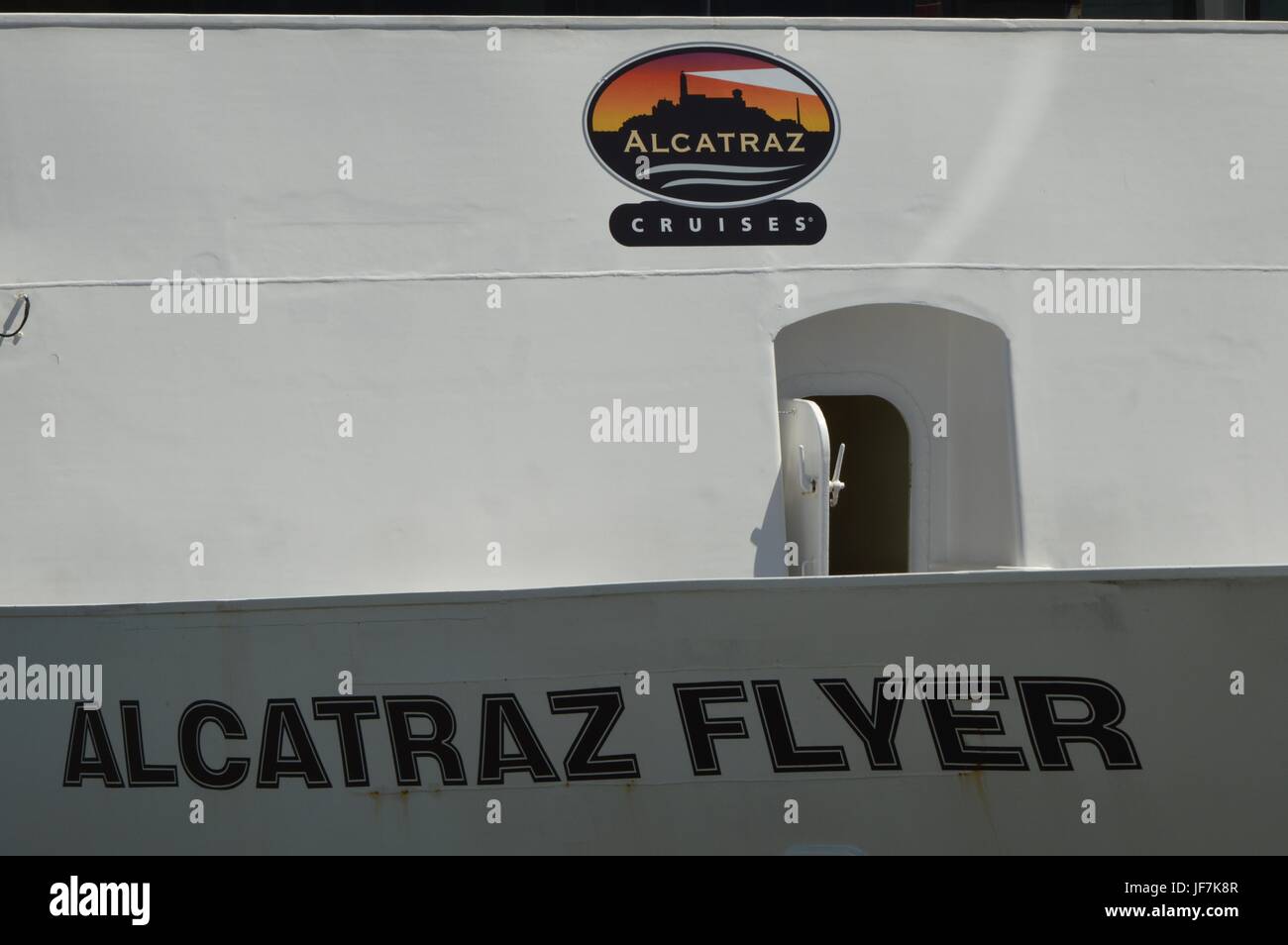 Alcatraz Cruises dans le Port de San Francisco à partir du 1er mai 2017, California USA Banque D'Images