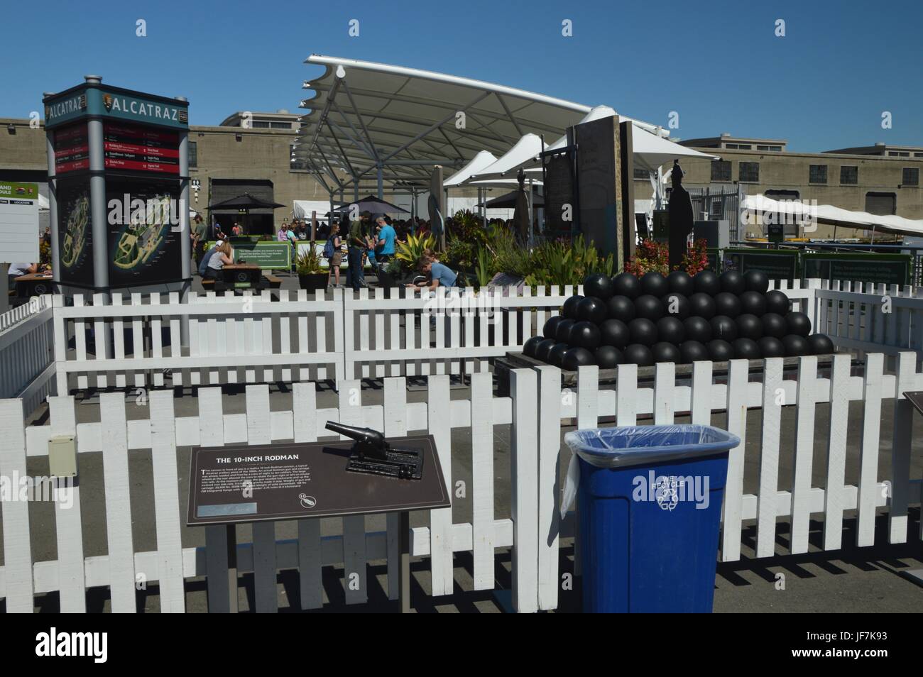 Alcatraz Cruises dans le Port de San Francisco à partir du 1er mai 2017, California USA Banque D'Images