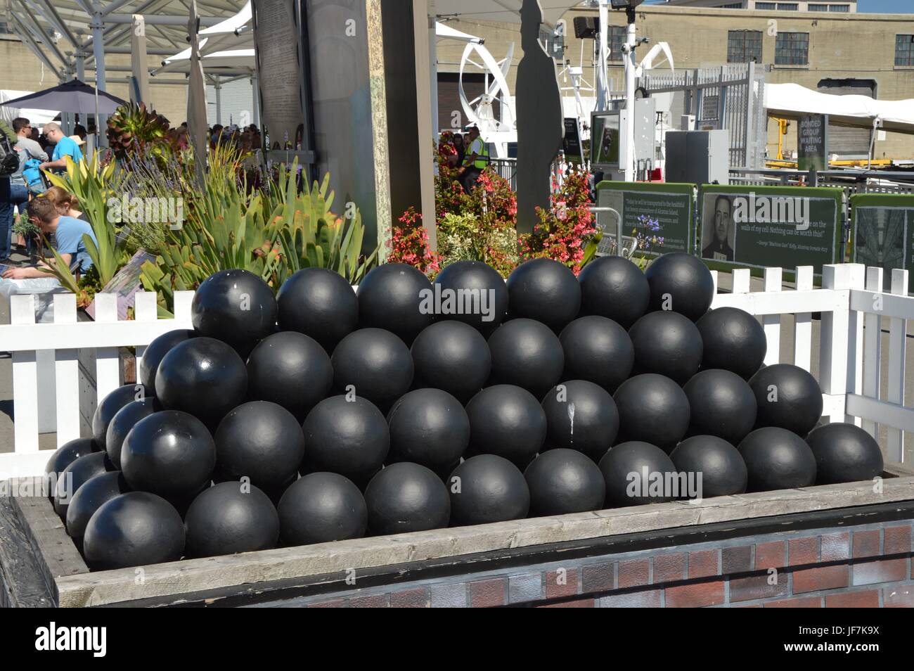 Alcatraz Cruises dans le Port de San Francisco à partir du 1er mai 2017, California USA Banque D'Images