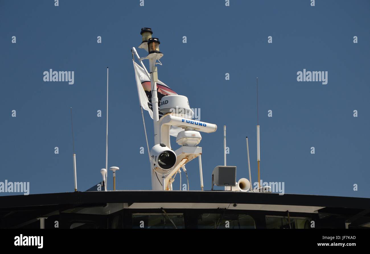 Alcatraz Cruises dans le Port de San Francisco à partir du 1er mai 2017, California USA Banque D'Images